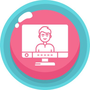 Online eğitim. Basit resimleme