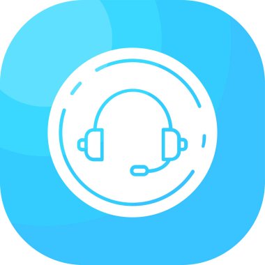 Kulaklık simgesinin vektör illüstrasyonu