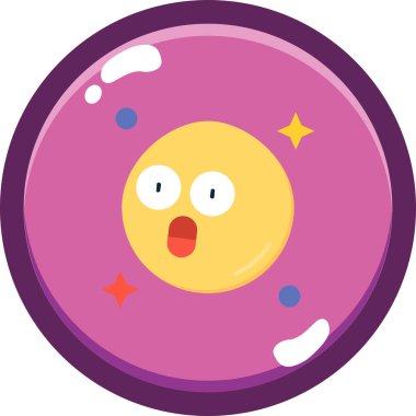 donut simgesi, düz tasarım.