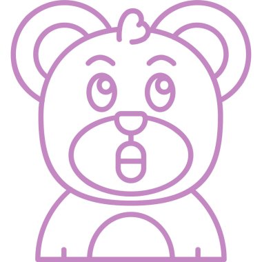 Oyuncak ayı oyuncak simgesi. vektör çizim