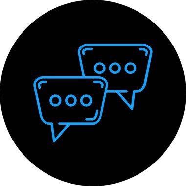 Sohbet simgesi vektör illüstrasyonu