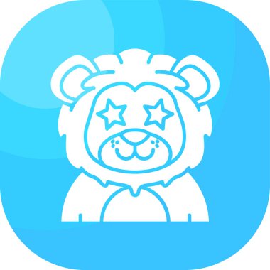 Sevimli ayı yüzlü yıldız ve kafa