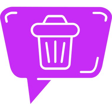 Çöp kutusu simgesi, basit illüstrasyon tasarımı