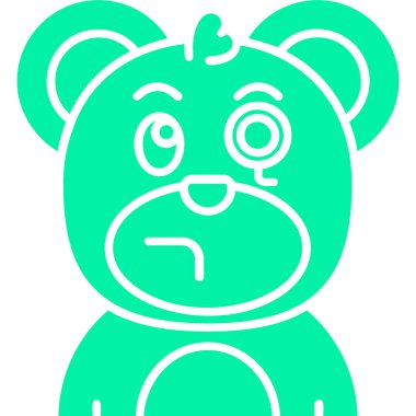 Ayı. Web simgesi basit illüstrasyon