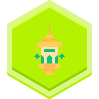 Yeşil ve turuncu simgenin vektör çizimi