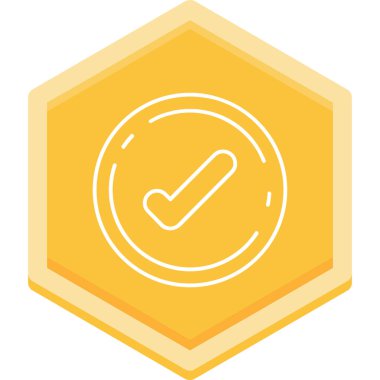 İşaretleme simgesi vektör illüstrasyonunu kontrol et