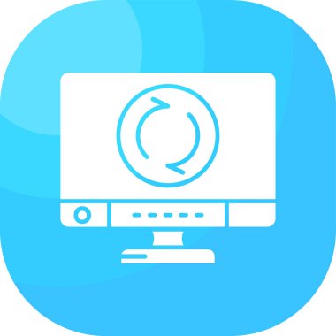 Bilgisayar. Web simgesi basit illüstrasyon