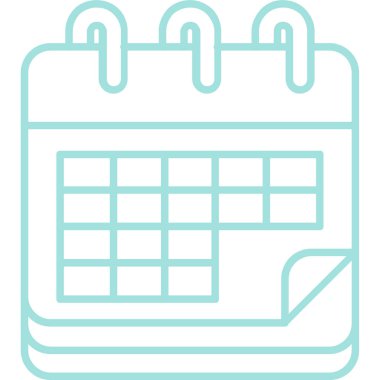 Takvim simgesi vektör illüstrasyonu