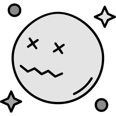 Ay simgesi, vektör illüstrasyonu