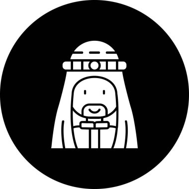 Kadın simgesi, illüstrasyon, beyaz arkaplan vektörü