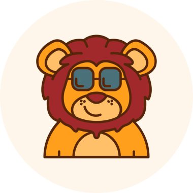 Sevimli aslan çizgi film karakteri