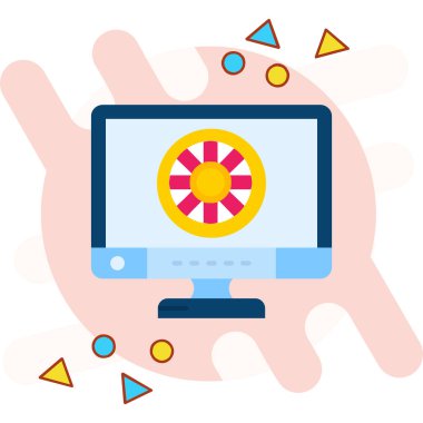 çevrimiçi alışveriş düz vektör simgesi