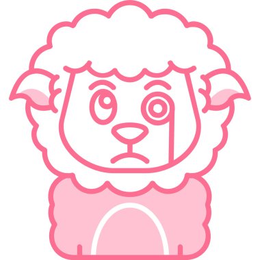 Hayvan köpek kafası simgesi - taslak biçimi