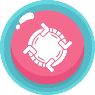 İple bir cankurtaran şamandırasının vektör çizimi