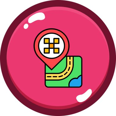 vektör içinde harita gezinme simgesi