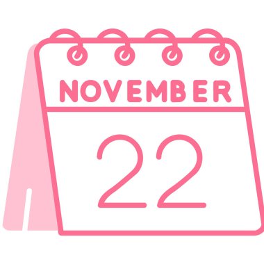 25 Aralık 'ta. Ayın 22 'sinde, pembe arkaplanda basit bir takvim simgesi. Zaman yönetimi zamanı. takvim web konsepti