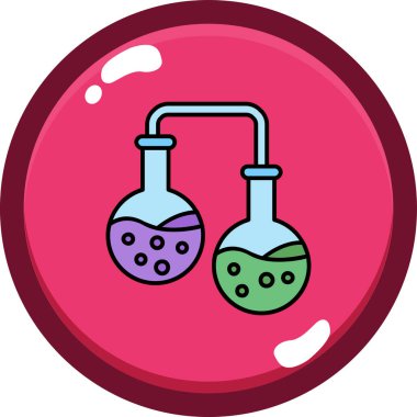 Kimyasal tüp. Basit düz vektör resimlemesi