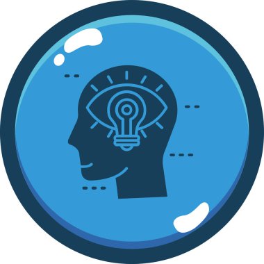 Beyin. Web simgesi basit illüstrasyon