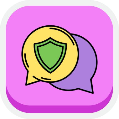 Sohbet balonu simgesinin vektör çizim