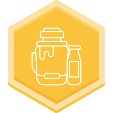 Süt. Web simgesi basit illüstrasyon