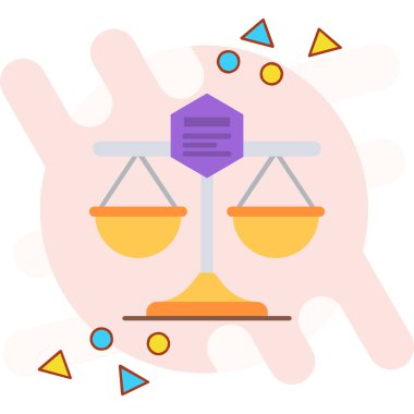 Hukuk adalet ölçeği simgesi - özet biçimi