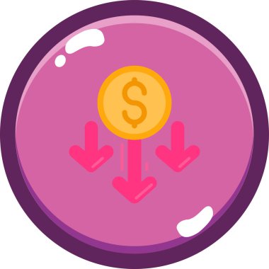 Dolar sikke simge vektör