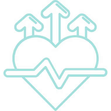 Kalp atışı. Web simgesi vektör illüstrasyonu