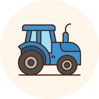 Traktör. Web simgesi basit illüstrasyon