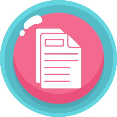 belge web simgesi, basit vektör illüstrasyonu