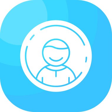 Avatar man simgesi, vektör illüstrasyonu