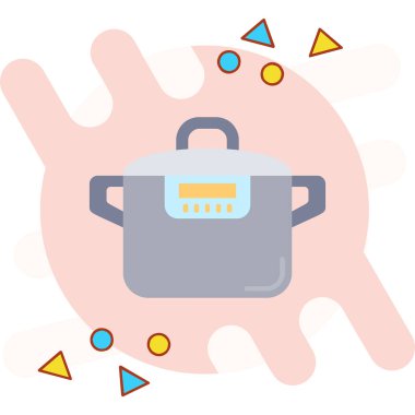 yemek pişirme ikonu düz stil