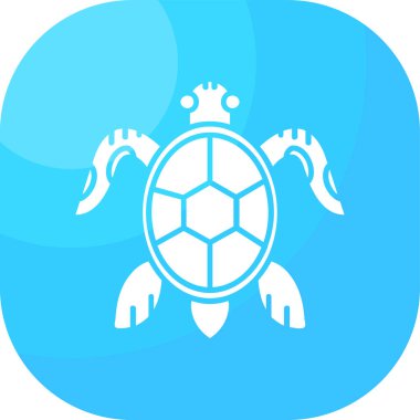 Kaplumbağa. Web simgesi basit illüstrasyon