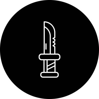 Kılıç. Web simgesi basit illüstrasyon