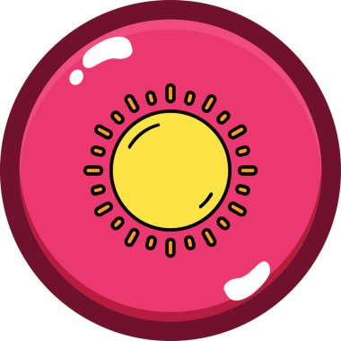 Yuvarlak düğmenin vektör çizimi