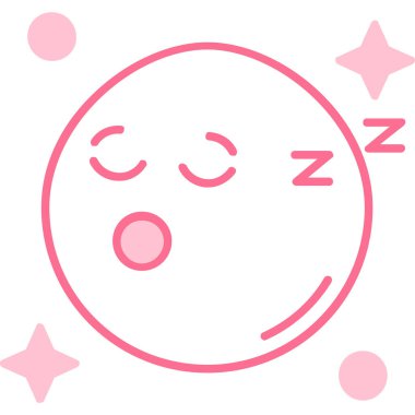 Uyuyan Ay, vektör çizimi