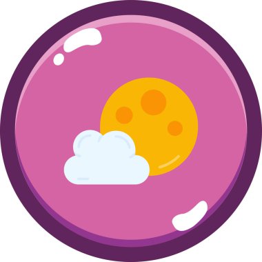 Bulut. Web simgesi basit illüstrasyon