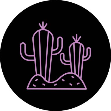 Kaktüs simgesi vektör illüstrasyonu