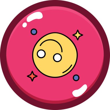 Bir uydunun karikatür simgesinin vektör çizimi