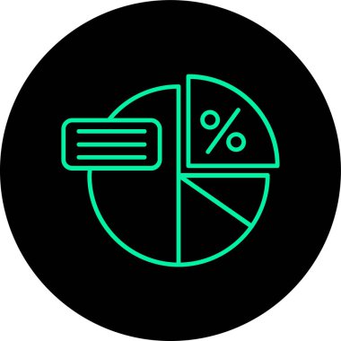 İllüstrasyon Pasta Grafiği Simgesi