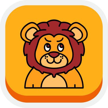 Aslan maskotu logo vektör tasarımı çizimi