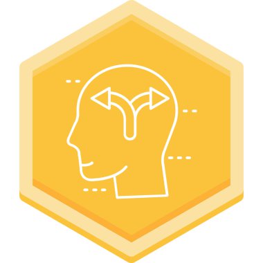 Beyin fikri. Web simgesi vektör illüstrasyonu