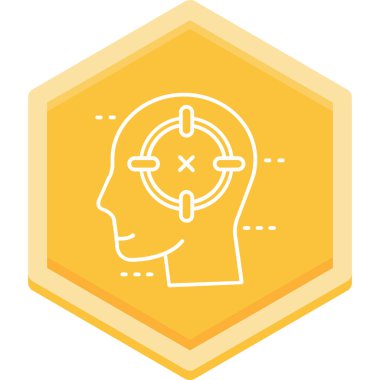 fikir düz vektör simgesi