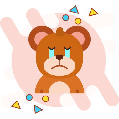 Üzgün ayı ağlayan ikon