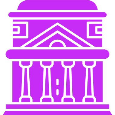 Banka. Web simgesi basit illüstrasyon