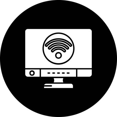 WIFI Vektör Kabartma Simgesi Tasarımı