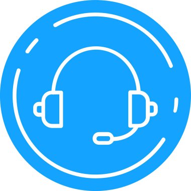 Kulaklık. Web simgesi basit illüstrasyon