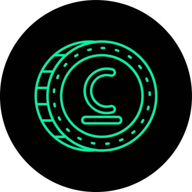 Vektör para simgesi çizimi