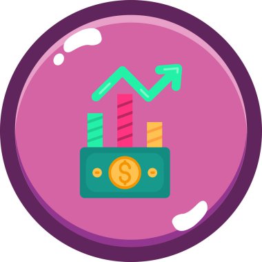 Para için. Web simgesi basit illüstrasyon