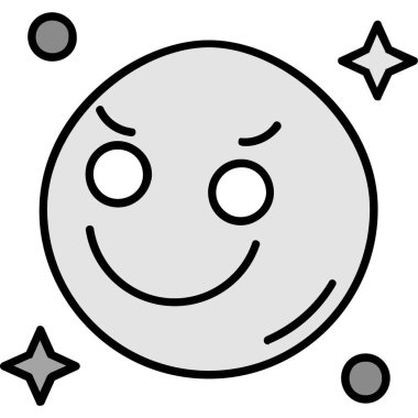 Ay. Web simgesi basit illüstrasyon