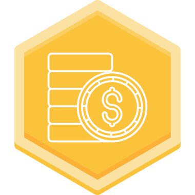 Para için. Web simgesi basit illüstrasyon